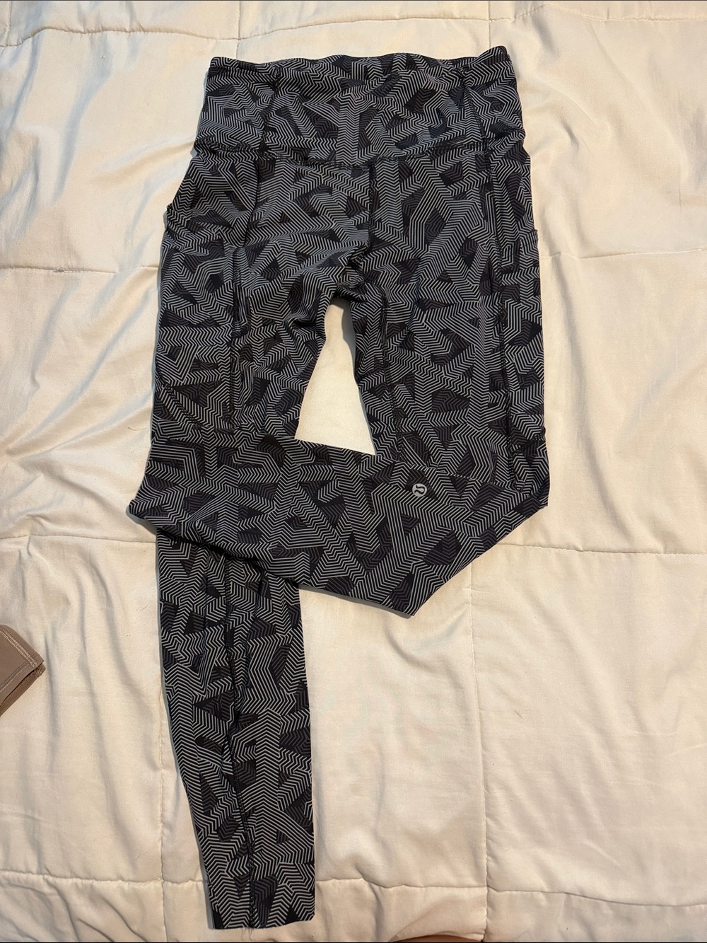 lululemon athletica Black & Gray Geo Print High-Rise Leggings
